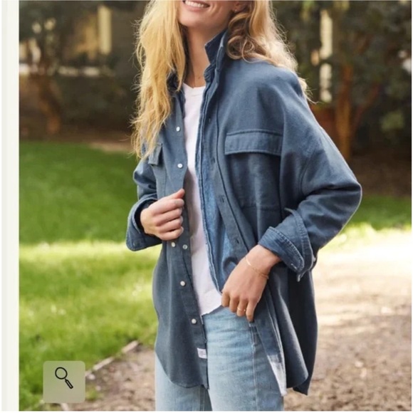 Frank & Eileen Mcloughlin Shirt Jacket in Melange Jean - Picture 5 of 16